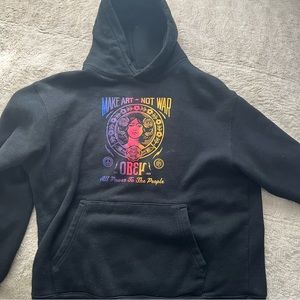 Obey make art not war hoodie